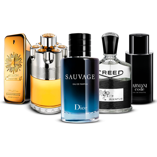 Sada 5 Parfémů – 1 Million, Azzaro Wanted, Sauvage, Creed Aventus i Armani Code [100 ml každý]