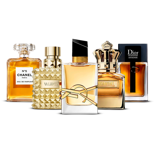 Sada 5 Parfémů – Chanel Nº5, Valentino Uomo, Yves Saint Laurent Libre, Scandal Pour Homme i Dior Homme Intense [100 ml každý]