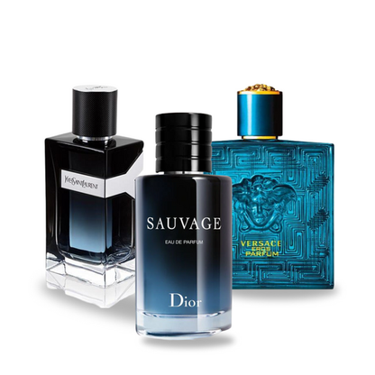 Sada 3 Parfémů | Dior SAUVAGE, Yves Saint Laurent Y MEN, Versace EROS 100 ml